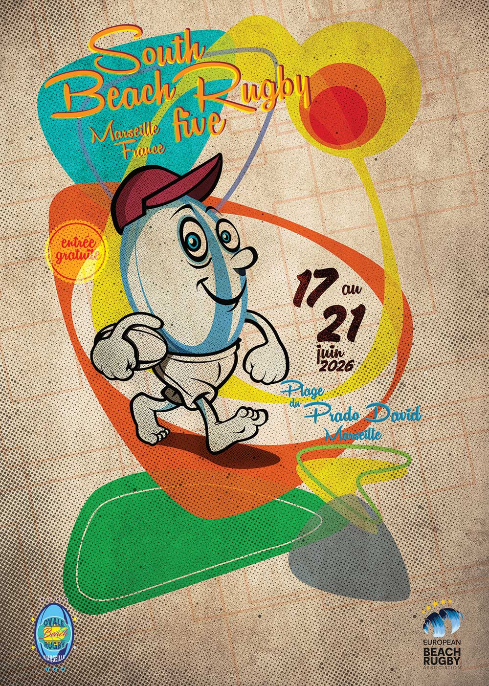 affichage beach rugby Five Marseille 2026