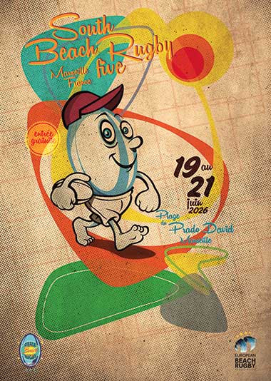 affichage beach rugby Five Marseille 2026